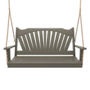 Keystone Amish Co. Sunburst Porch Swing, 4 Foot, Olive Grey