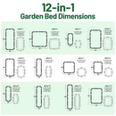 17'' Tall Olle Gardens 12-in-1 Raised Bed, in Cobalt Blue