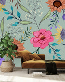 Multicolored Flowers Wallpaper