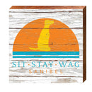 Sit. Stay. Wag. Sanibel | Wall Art Print on Real Wood