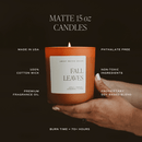 Fall Leaves Soy Candle - Orange Matte Jar - 15 oz