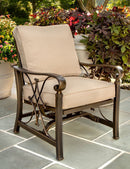 Aluminum Deep Seating Rocking Club Chairs in Antique Copper (set of 4)