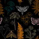 Modish Black Wallpaper with Butterflies Chic