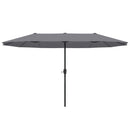 Ainfox 13ft Large Patio Umbrella, Outdoor Double-Sided Rectangle Market Heavy Duty Umbrellas without Base