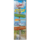 Florida Keys Wooden Directional Sign | Wall Art Print on Real Wood