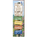 Ebbetts Pass Scenic Byway Mountain Directional OUT3 | Wall Art Print on Real Wood