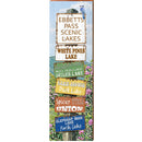 Ebbetts Pass Scenic Byway White Pines Lake Mountain Directional OUT3 | Wall Art Print on Real Wood