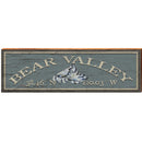 Bear Valley Mountain Peak Green Latitude Longitude OUT3 | Wall Art Print on Real Wood