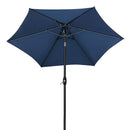 Ainfox 9ft Patio Umbrella with Push Button Tilt and Crank, Outdoor Sunshade Canopy, Waterproof and UV-Proof, Coffee