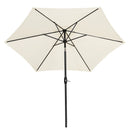 Ainfox 9ft Patio Umbrella with Push Button Tilt and Crank, Outdoor Sunshade Canopy, Waterproof and UV-Proof, Coffee