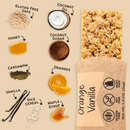 Orange Vanilla Granola Bar | Pack of 12 | Gluten, Dairy, & Soy Free | The Gourmet Granola