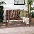 Vincent Patio Wood Loveseat Bench