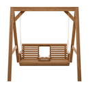 Amish Casual Console Porch Swing with A-Frame Stand