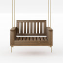 Amish Casual Rockford Daybed Swing Package with Included Cushions, Lounge, Oak Stain