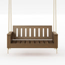 Amish Casual Rockford Daybed Swing Package with Included Cushions, Sofa, Oak Stain