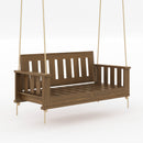 Amish Casual Rockford Daybed Swing Package with Included Cushions, Sofa, Oak Stain with Clearcoat
