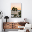Ocean Palm Trees Print Metal Wall Art – Tropical Beach Coastal Home Decor