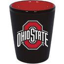 Ohio State Buckeyes Matte Black/Inner Color Shot Glass