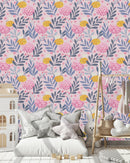 Pink Wallpaper with Bees