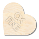 NEW Unfinished Wood Layered Conversation Heart Shelf Sitter | 6" Wide| 1/2" and 1/4" Wood | Wood Craft DIY