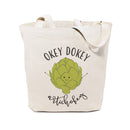 Okey Dokey Artichokey Cotton Canvas Tote Bag