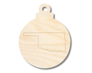 Unfinished Wood Etched Oklahoma Ornament Shape | Paint By Line Crafts | up to 30" DIY