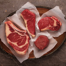 New York Strips and Beef Patties with Choice of Seasoning | 12 oz Steaks and 1/3 lb Patties | Shipping Included | Nebraska Star Beef