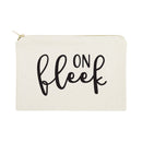 On Fleek Cotton Canvas Cosmetic Bag