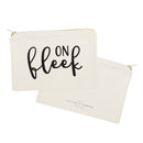 On Fleek Cotton Canvas Cosmetic Bag