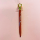Ooh La La Orange Gem Pen Set of 6 | Giftable Quote Pens | Novelty Office Desk Supplies