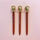 Ooh La La Orange Gem Pen Set of 6 | Giftable Quote Pens | Novelty Office Desk Supplies