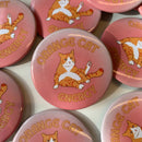 Orange Cat Energy 2.25" Large Pinback Button