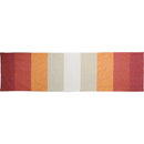 Orange Multi Plaid Table Runner | Double-sided Checkered Stripe Cotton Mat | 56" x 15"