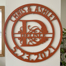Custom Metal Wall Art - Personalized Split Letter Name Sign