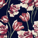 Fashionable Dark Tulips Wallpaper