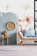Stylish Watercolor Wildflowers Wallpaper Smart