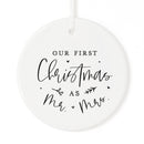 Our First Christmas as Mr. & Mrs. Christmas Ornament