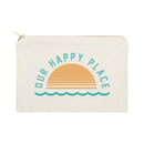 Our Happy Place Cotton Canvas Cosmetic Bag