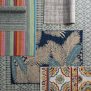 Novato Aqua All Over Pattern Performance Rug