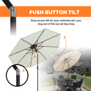 Outdoor/Patio Umbrella 9 ft - Brown Pole