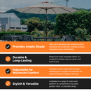 Outdoor/Patio Umbrella 9 ft - Brown Pole