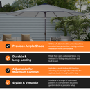 Outdoor/Patio Umbrella 9 ft - Brown Pole