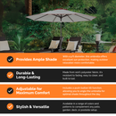 Outdoor/Patio Umbrella 9 ft - Brown Pole