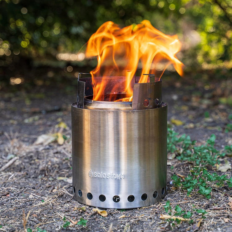 Solo Stove Lite/Titan/Campfire Camping Stove Portable Stove for Backpacking Outdoor Cooking Great Stainless Steel Camping Backpacking Stove Compact Wood Stove Design-No Batteries or Liquid Fuel Canisters Needed