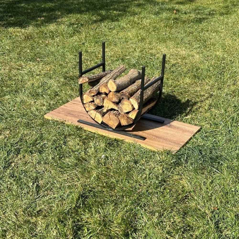 Oval Shaped Metal Log Holder