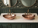 Oval Copper Vessel Sinks - Handfracted Bathroom Sink