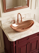 Oval Copper Vessel Sinks - Handfracted Bathroom Sink
