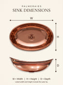 Oval Copper Vessel Sinks - Handfracted Bathroom Sink