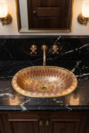 Oval Sink - Unlacquered Brass Oval Drop-In Sink