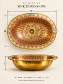Oval Sink - Unlacquered Brass Oval Drop-In Sink